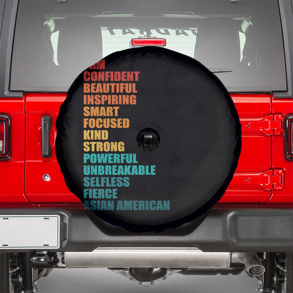 I Am Confident Beautiful Inspiring Asian American Spare Tire Cover AAPI Heritage Month