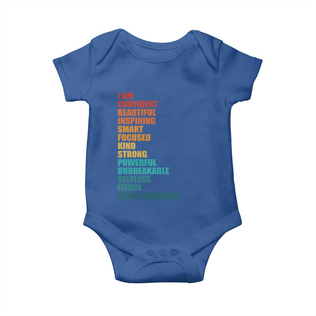 I Am Confident Beautiful Inspiring Asian American Baby Onesie AAPI Heritage Month