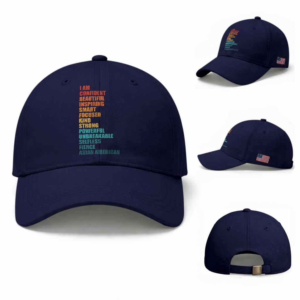 I Am Confident Beautiful Inspiring Asian American Baseball Cap AAPI Heritage Month