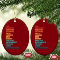 I Am Confident Beautiful Inspiring Asian American Ceramic Ornament AAPI Heritage Month