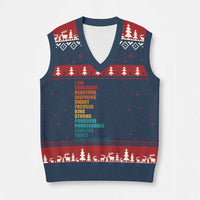 I Am Confident Beautiful Inspiring Asian American V-Neck Knit Sweater Vest AAPI Heritage Month