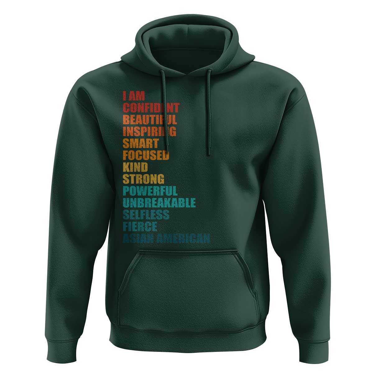 I Am Confident Beautiful Inspiring Asian American Hoodie AAPI Heritage Month