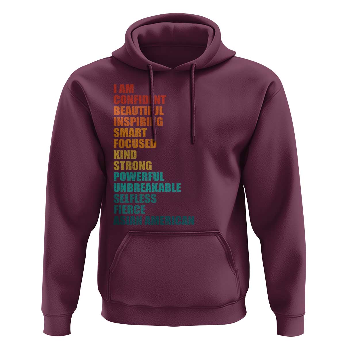 I Am Confident Beautiful Inspiring Asian American Hoodie AAPI Heritage Month