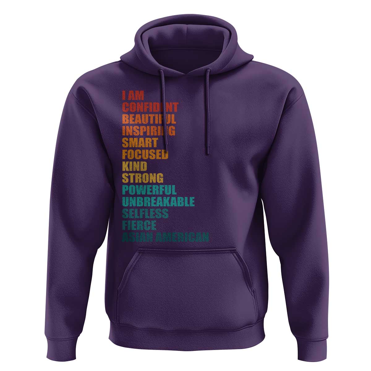 I Am Confident Beautiful Inspiring Asian American Hoodie AAPI Heritage Month