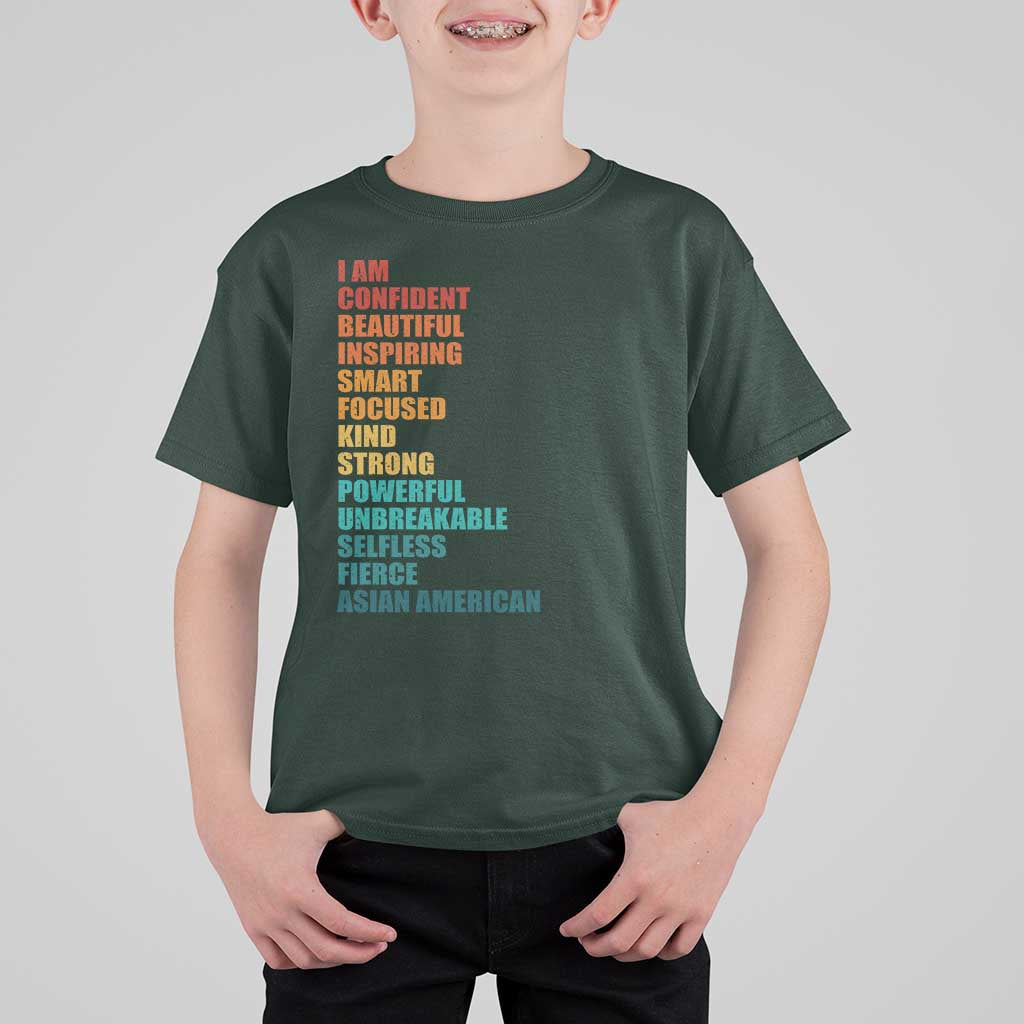 I Am Confident Beautiful Inspiring Asian American T Shirt For Kid AAPI Heritage Month