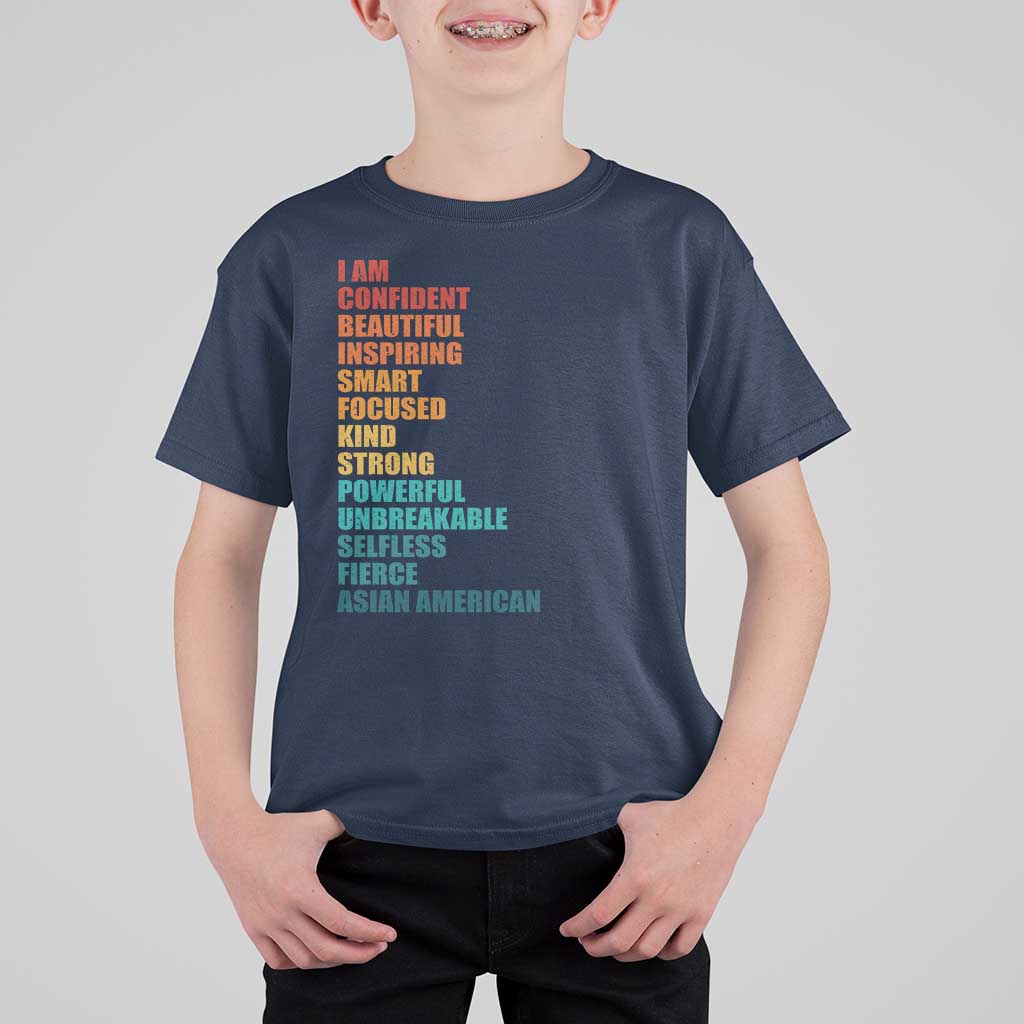 I Am Confident Beautiful Inspiring Asian American T Shirt For Kid AAPI Heritage Month