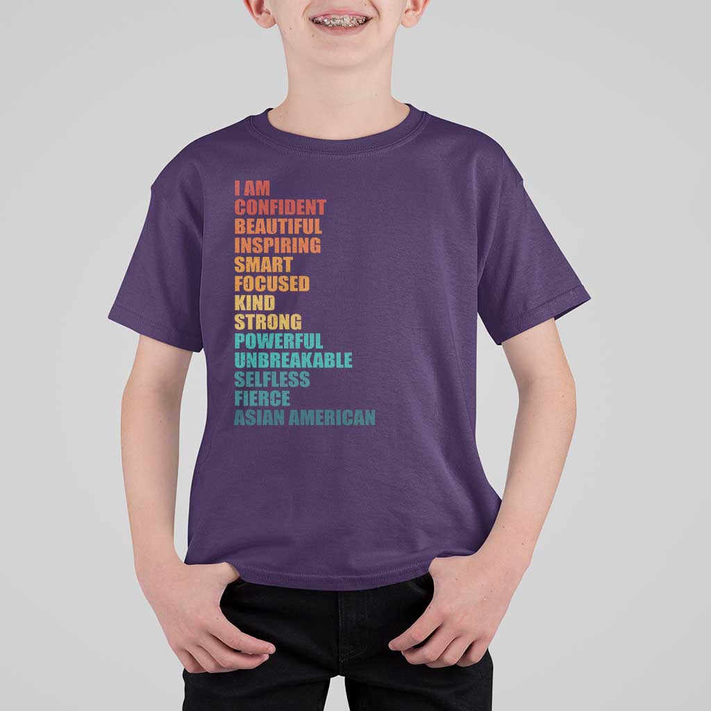 I Am Confident Beautiful Inspiring Asian American T Shirt For Kid AAPI Heritage Month
