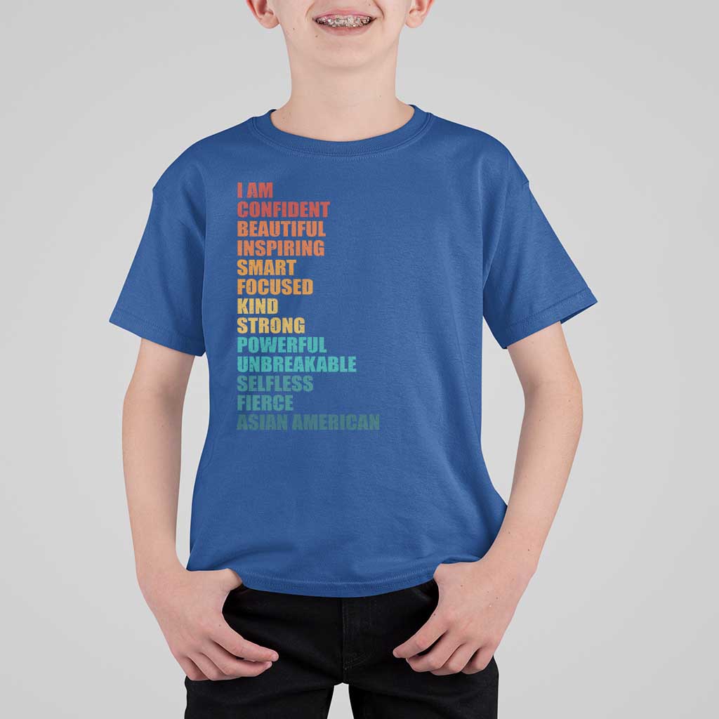 I Am Confident Beautiful Inspiring Asian American T Shirt For Kid AAPI Heritage Month