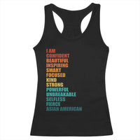 I Am Confident Beautiful Inspiring Asian American Racerback Tank Top AAPI Heritage Month