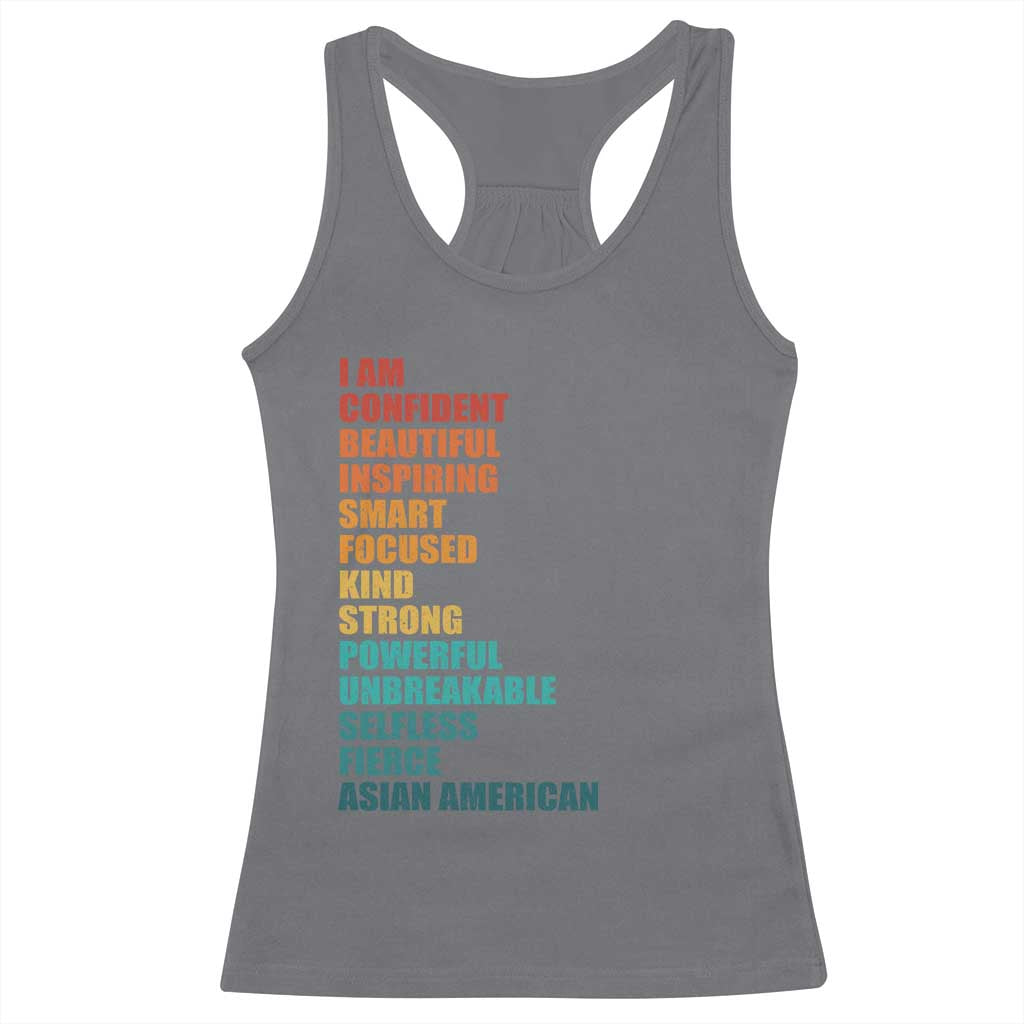 I Am Confident Beautiful Inspiring Asian American Racerback Tank Top AAPI Heritage Month