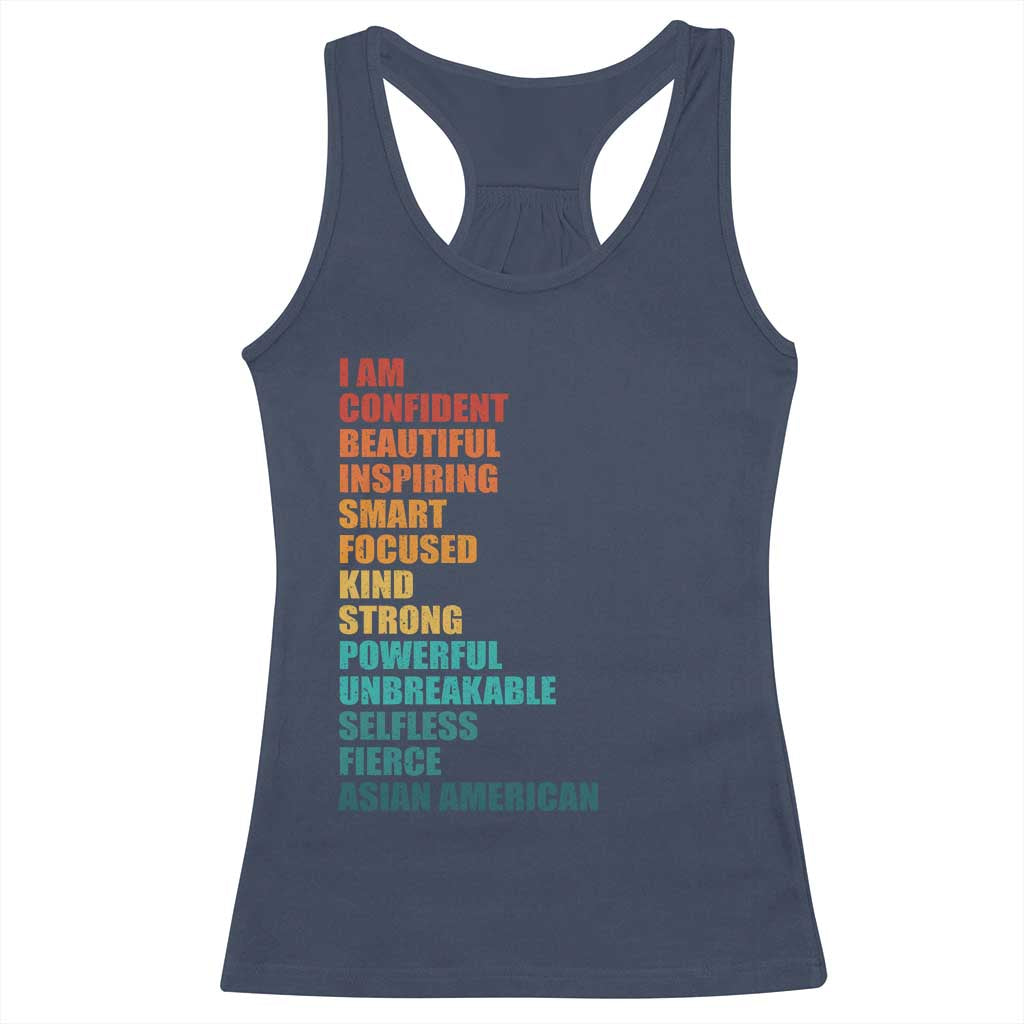 I Am Confident Beautiful Inspiring Asian American Racerback Tank Top AAPI Heritage Month