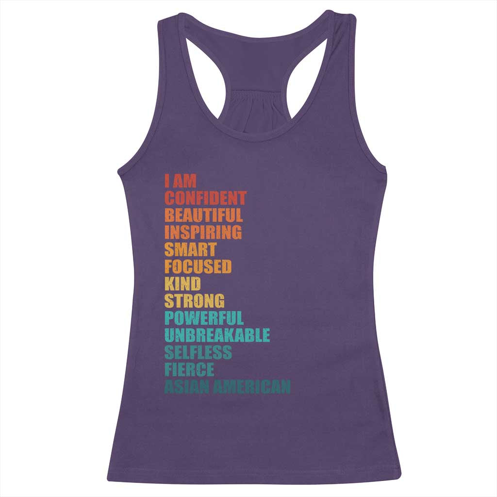 I Am Confident Beautiful Inspiring Asian American Racerback Tank Top AAPI Heritage Month