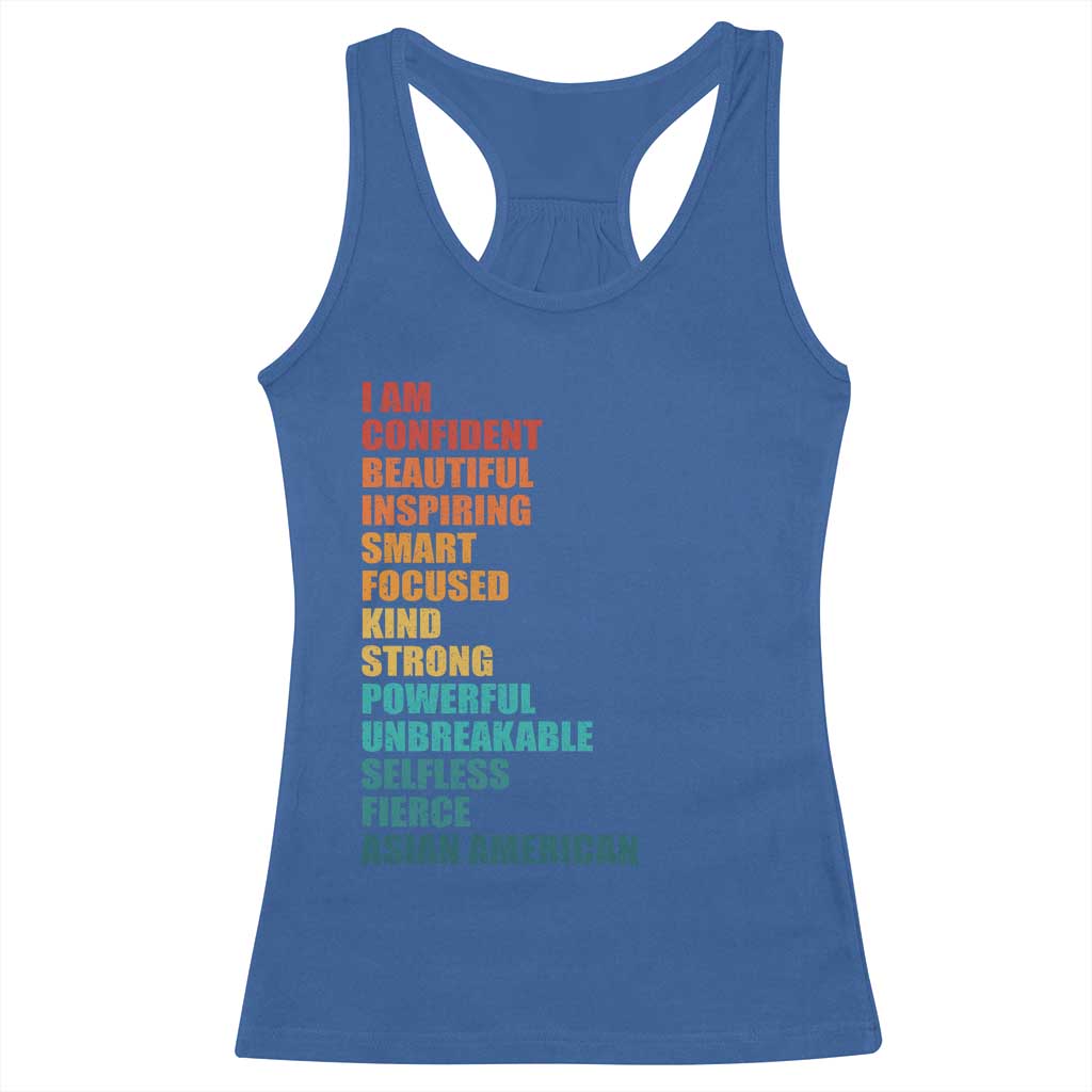 I Am Confident Beautiful Inspiring Asian American Racerback Tank Top AAPI Heritage Month