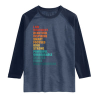 I Am Confident Beautiful Inspiring Asian American Raglan Shirt AAPI Heritage Month