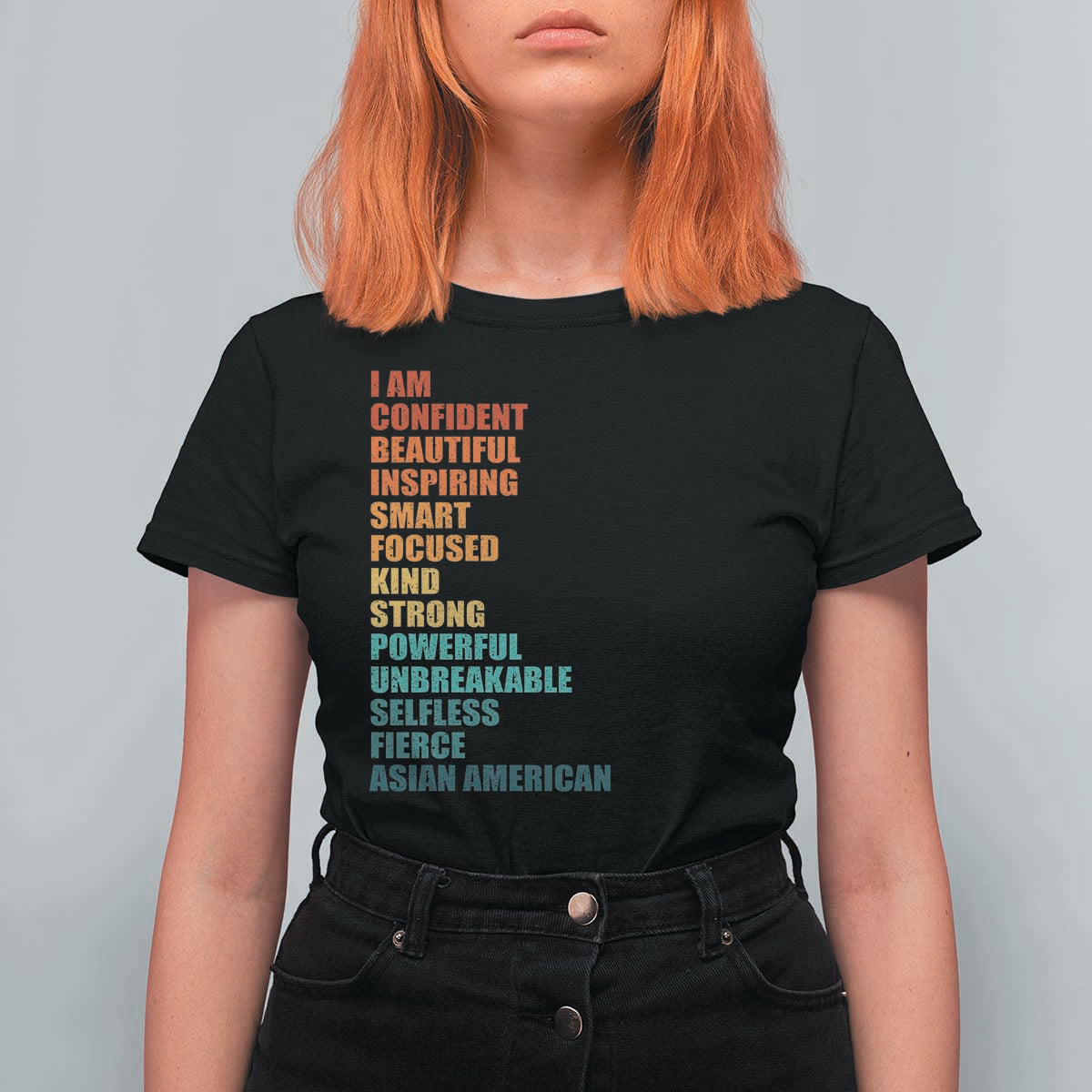 I Am Confident Beautiful Inspiring Asian American T Shirt For Women AAPI Heritage Month
