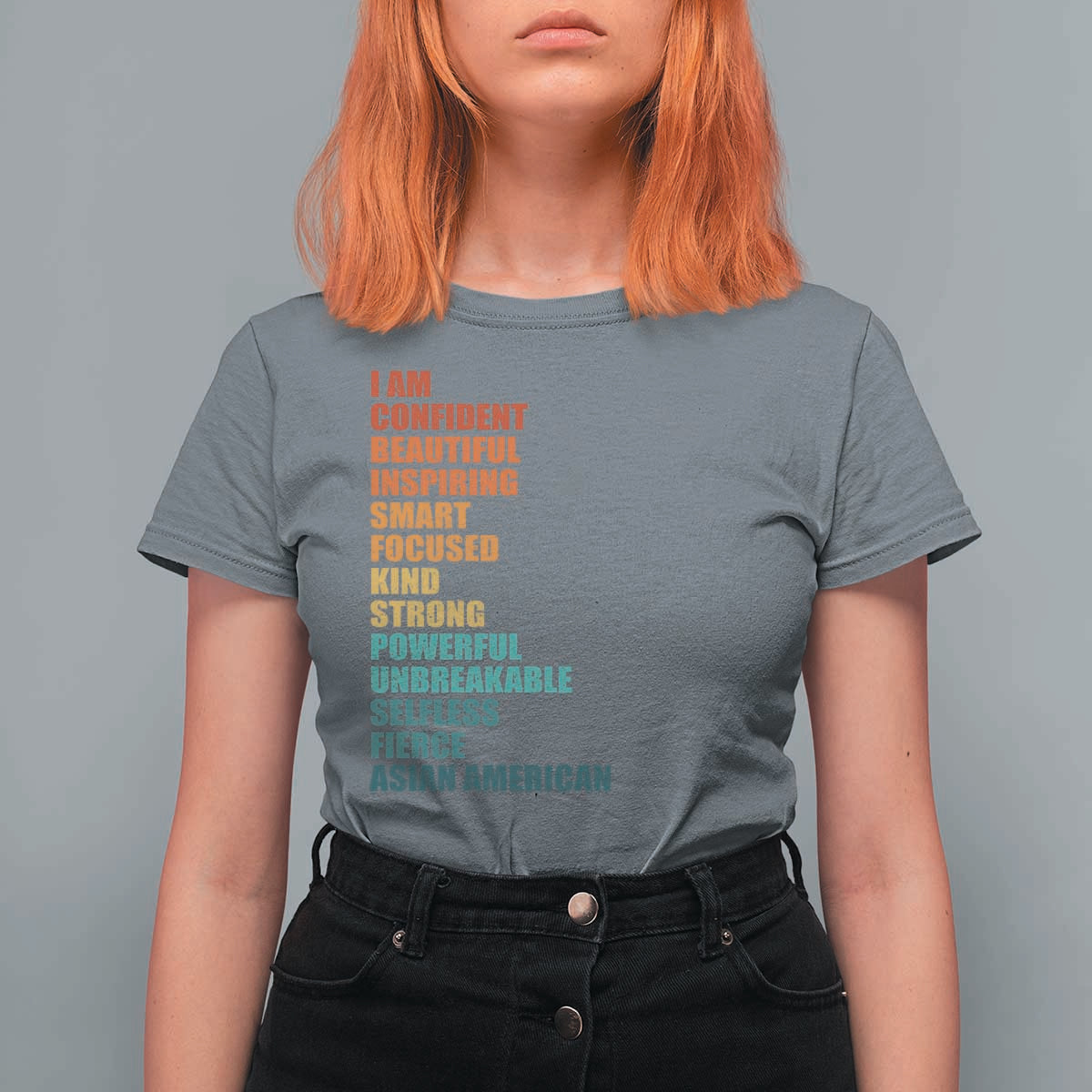 I Am Confident Beautiful Inspiring Asian American T Shirt For Women AAPI Heritage Month