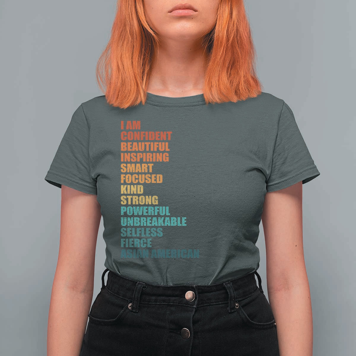 I Am Confident Beautiful Inspiring Asian American T Shirt For Women AAPI Heritage Month