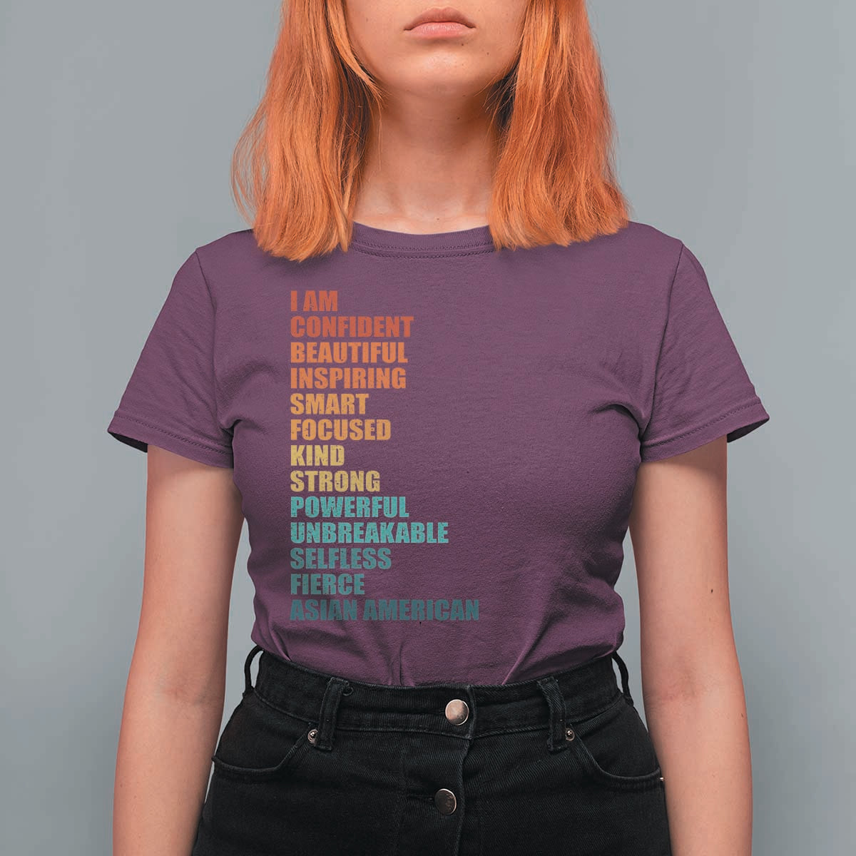I Am Confident Beautiful Inspiring Asian American T Shirt For Women AAPI Heritage Month