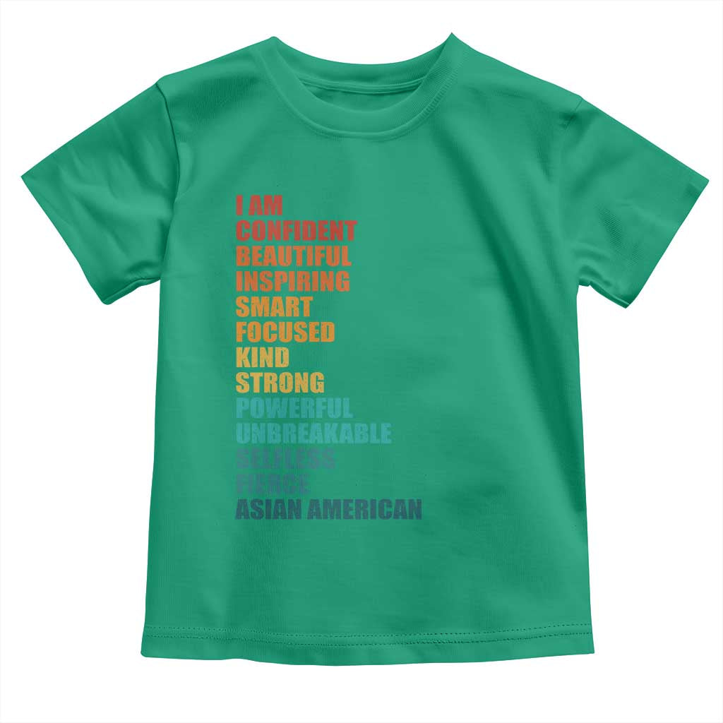 I Am Confident Beautiful Inspiring Asian American Toddler T Shirt AAPI Heritage Month