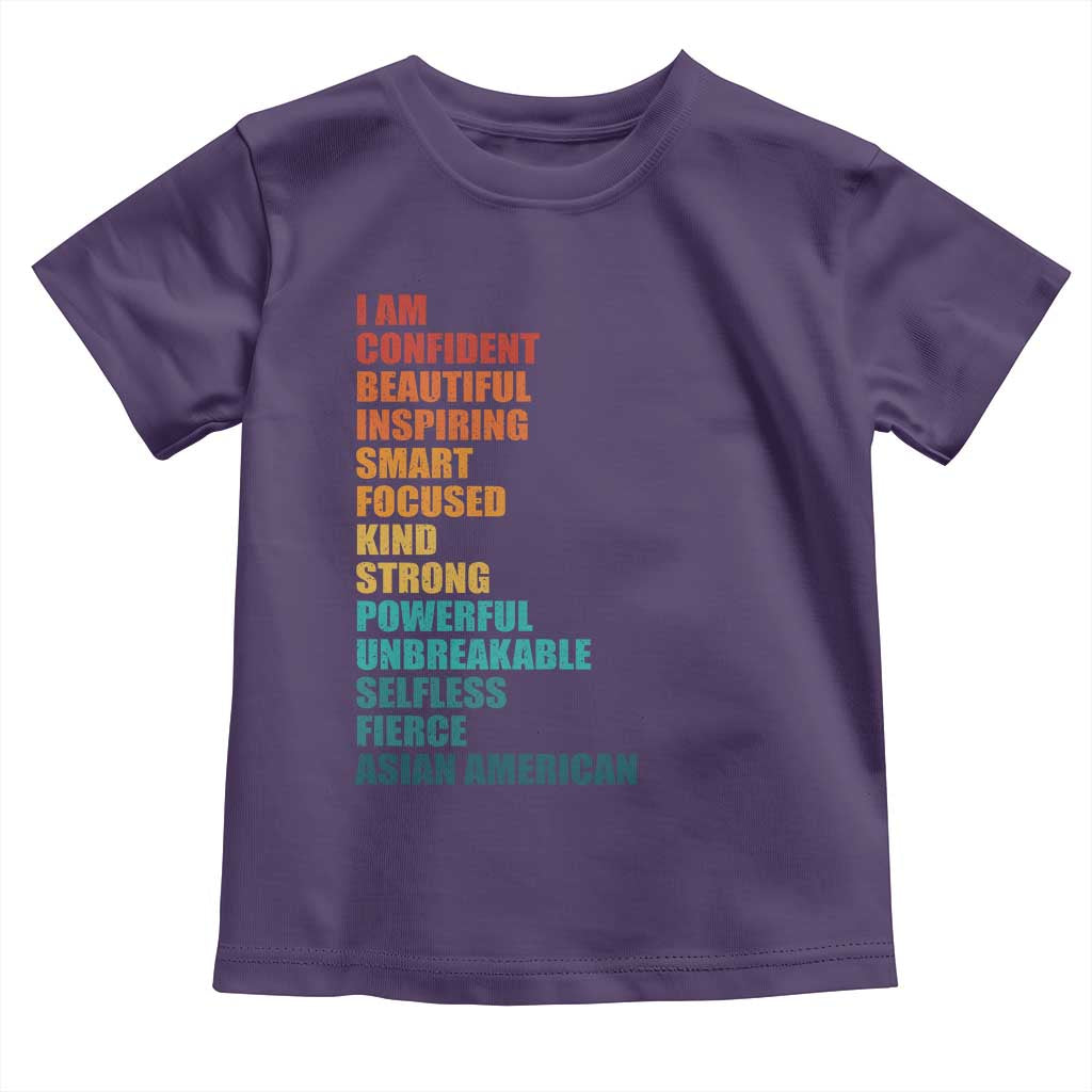 I Am Confident Beautiful Inspiring Asian American Toddler T Shirt AAPI Heritage Month