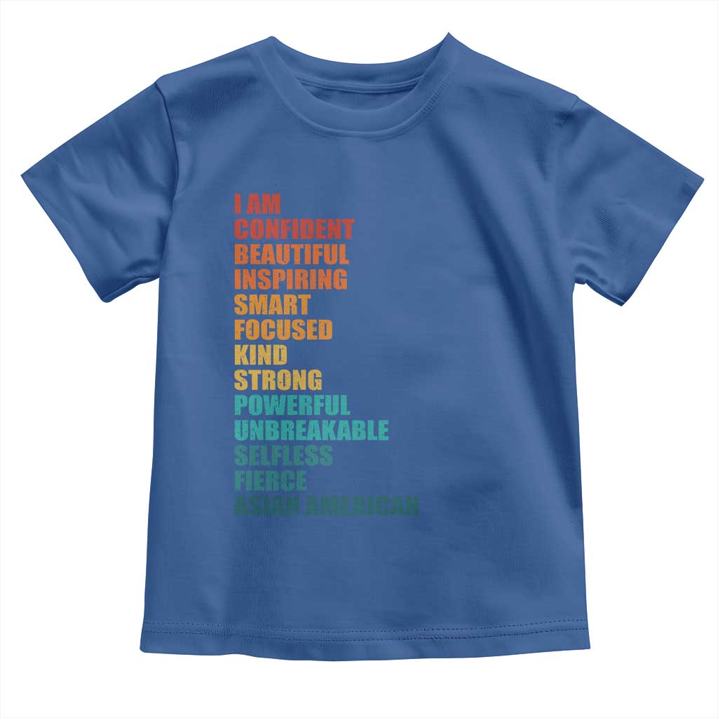 I Am Confident Beautiful Inspiring Asian American Toddler T Shirt AAPI Heritage Month