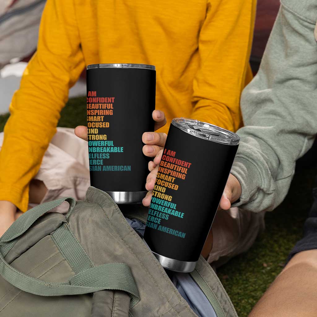 I Am Confident Beautiful Inspiring Asian American Tumbler Cup AAPI Heritage Month
