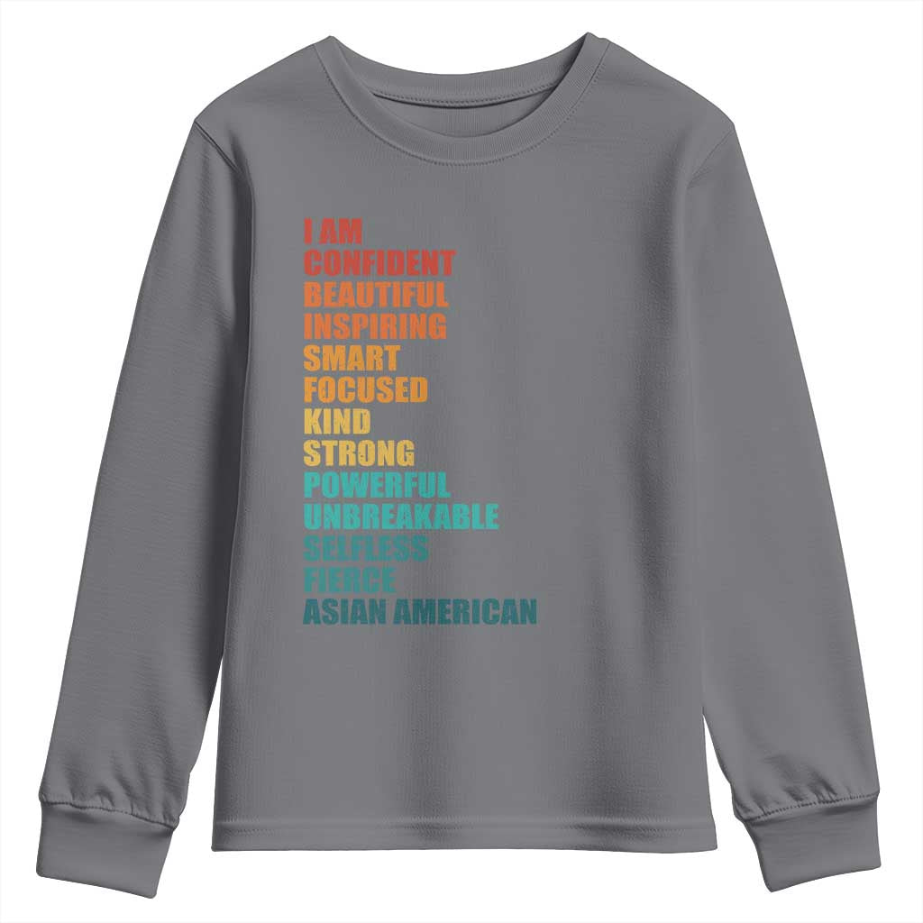 I Am Confident Beautiful Inspiring Asian American Youth Sweatshirt AAPI Heritage Month