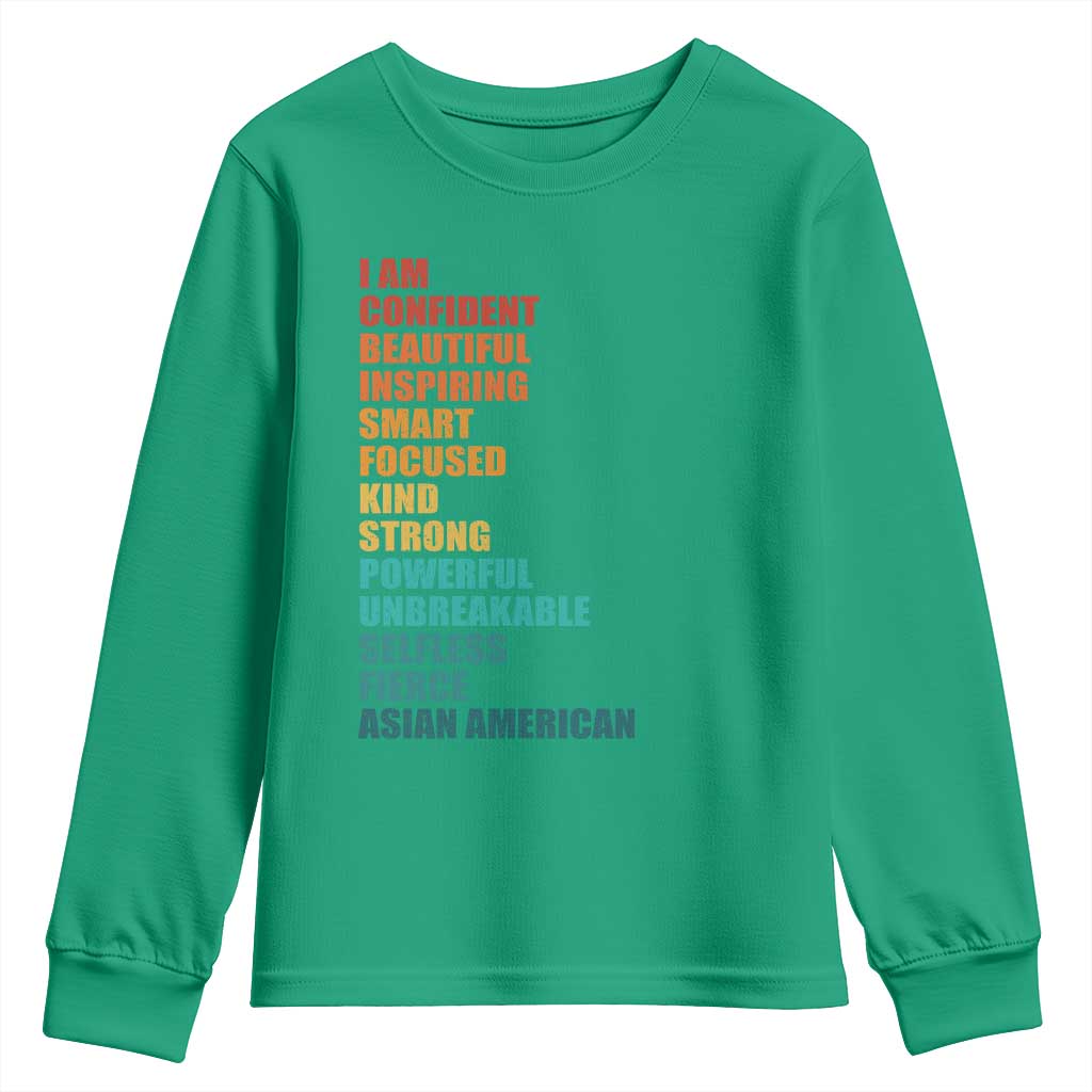 I Am Confident Beautiful Inspiring Asian American Youth Sweatshirt AAPI Heritage Month