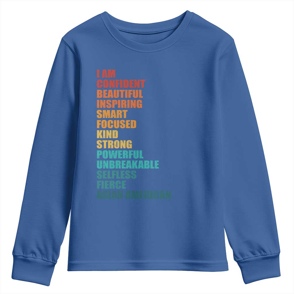 I Am Confident Beautiful Inspiring Asian American Youth Sweatshirt AAPI Heritage Month