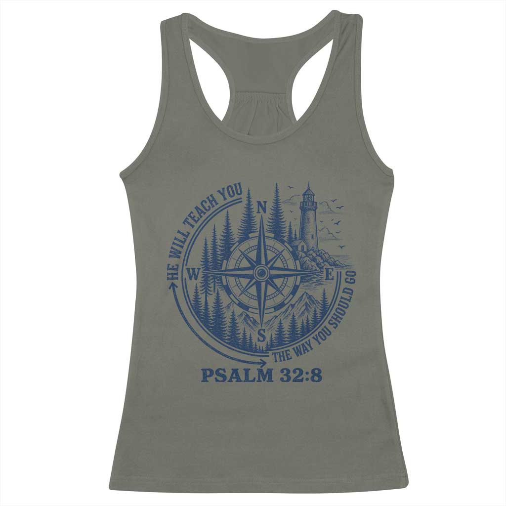 Christian Camping Racerback Tank Top He Will Teach You The Way You Should Go