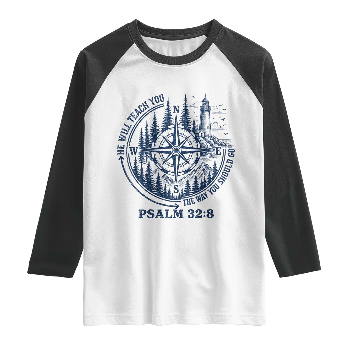Christian Camping Raglan Shirt He Will Teach You The Way You Should Go