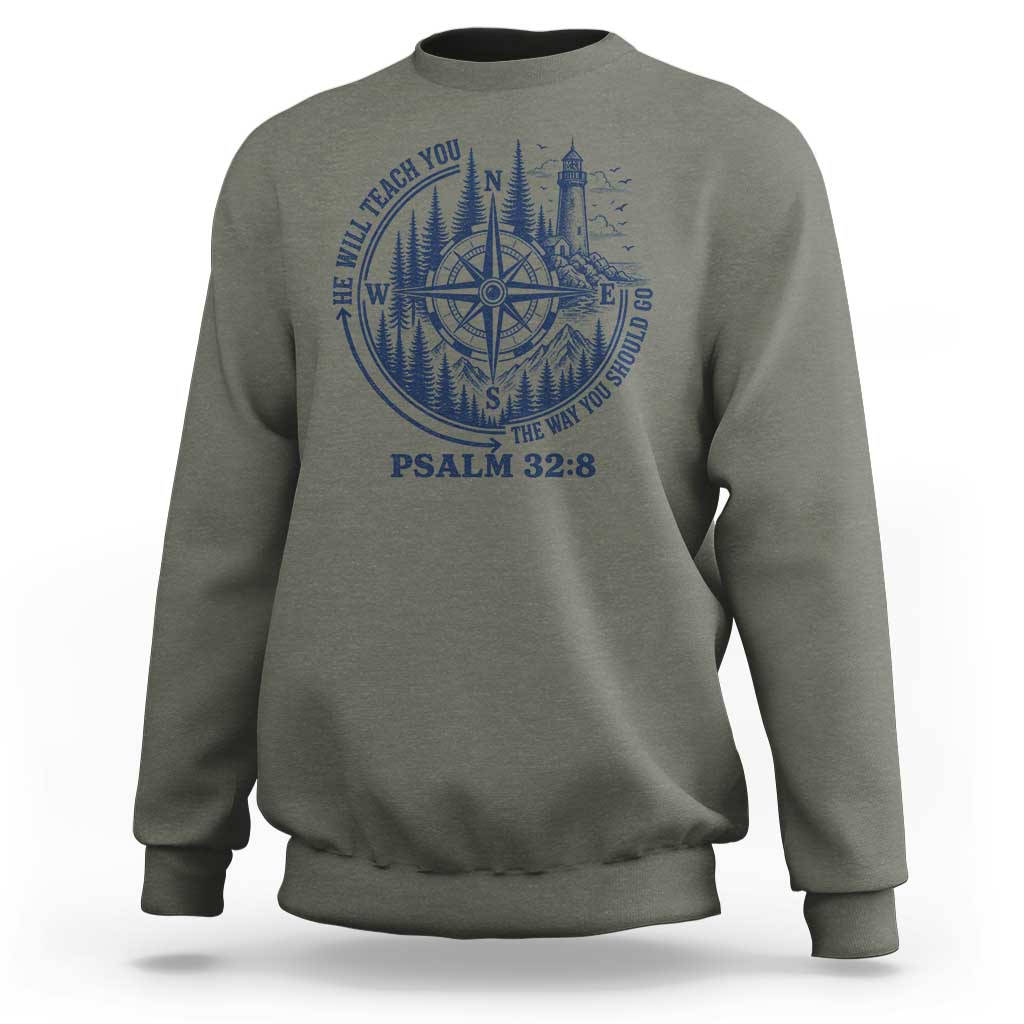 Christian Camping Sweatshirt He Will Teach You The Way You Should Go