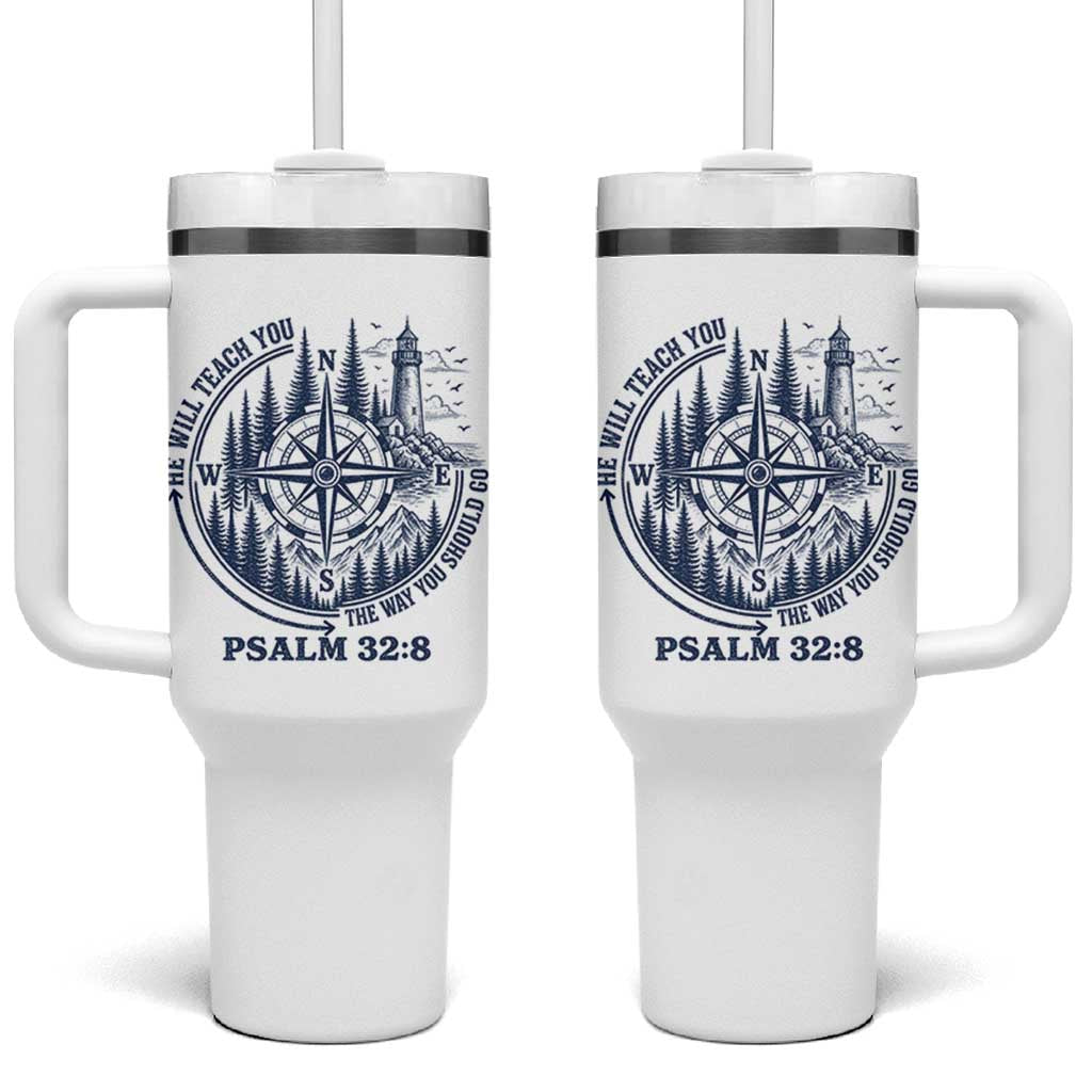 Christian Camping Tumbler With Handle He Will Teach You The Way You Should Go