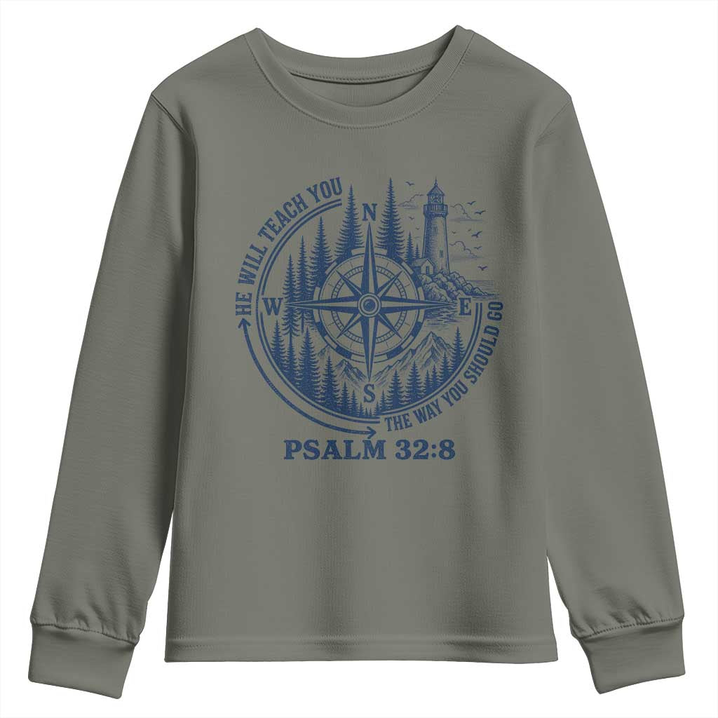 Christian Camping Youth Sweatshirt He Will Teach You The Way You Should Go