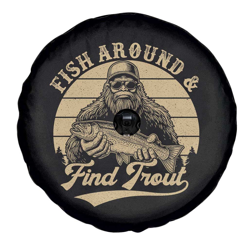 Fish Around And Find Trout Spare Tire Cover Bigfoot Fishing