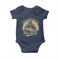 Fish Around And Find Trout Baby Onesie Bigfoot Fishing