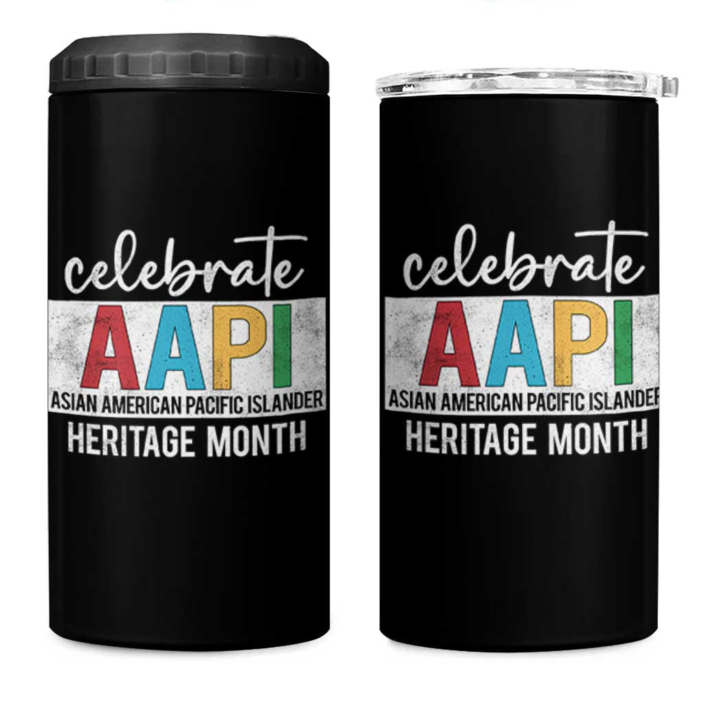 Celebrate AAPI Heritage Month 4 in 1 Can Cooler Tumbler Asian American and Pacific Islander Countries