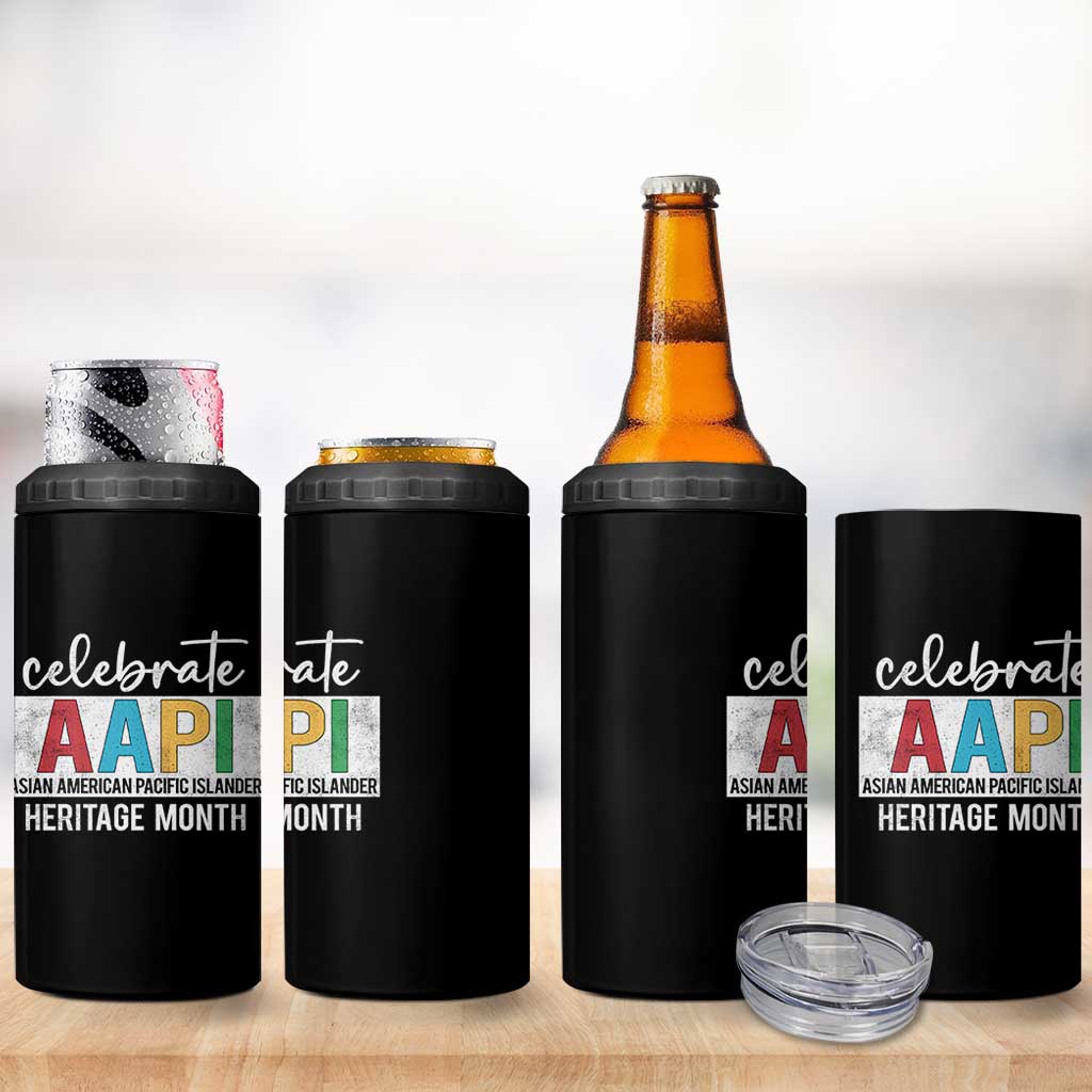 Celebrate AAPI Heritage Month 4 in 1 Can Cooler Tumbler Asian American and Pacific Islander Countries
