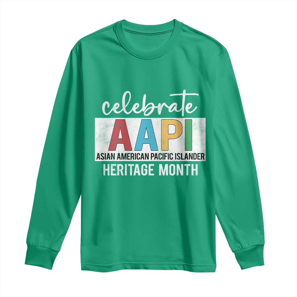 Celebrate AAPI Heritage Month Long Sleeve Shirt Asian American and Pacific Islander Countries