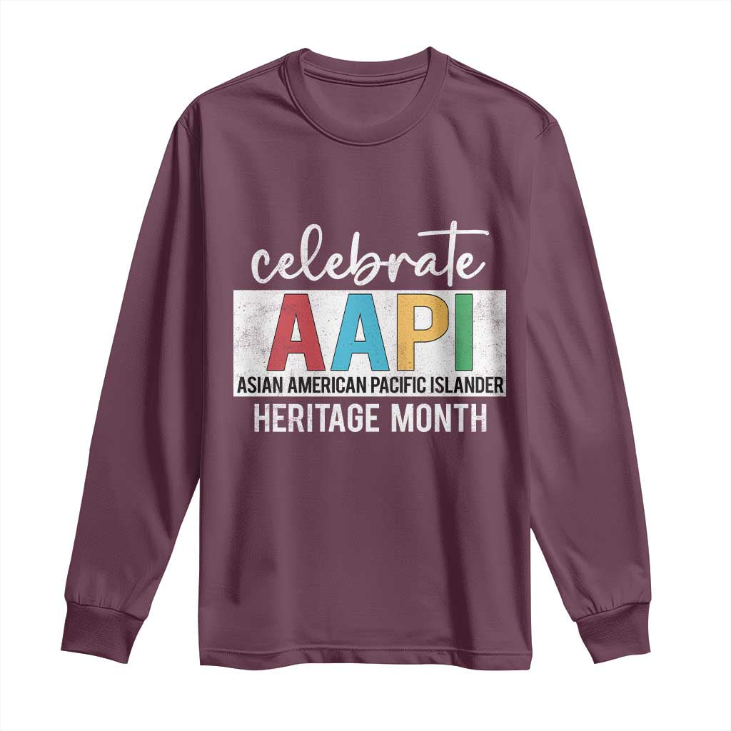 Celebrate AAPI Heritage Month Long Sleeve Shirt Asian American and Pacific Islander Countries