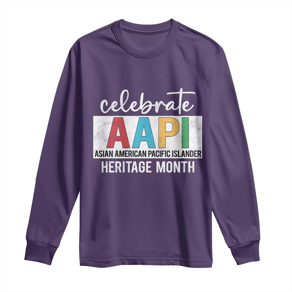 Celebrate AAPI Heritage Month Long Sleeve Shirt Asian American and Pacific Islander Countries