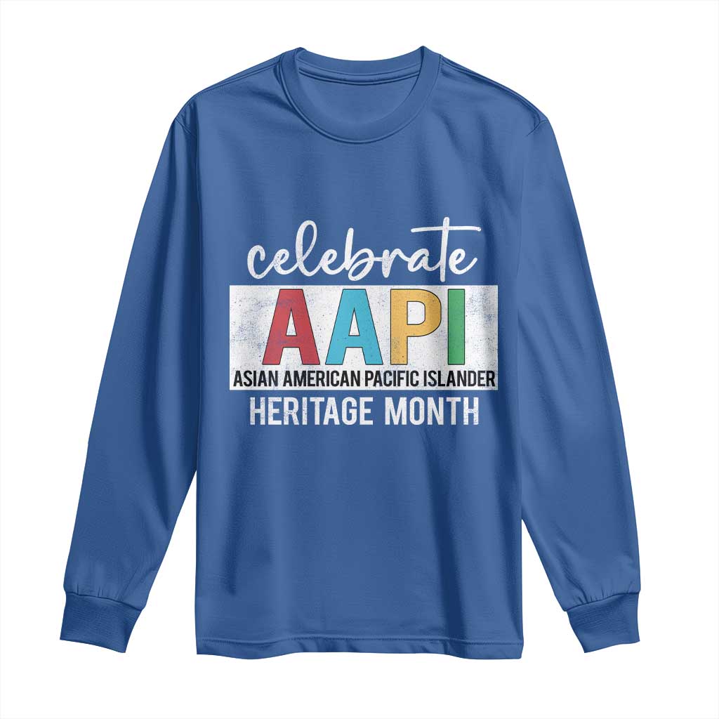 Celebrate AAPI Heritage Month Long Sleeve Shirt Asian American and Pacific Islander Countries