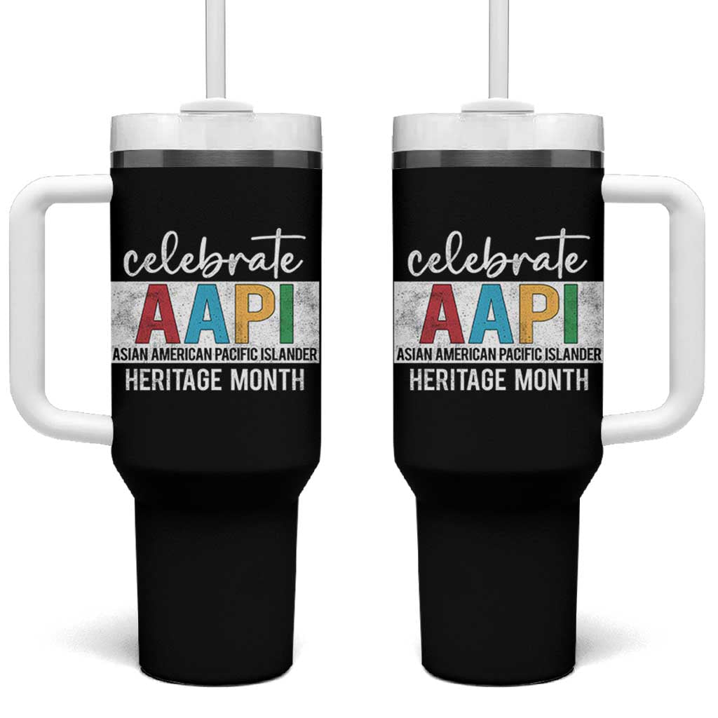 Celebrate AAPI Heritage Month Tumbler With Handle Asian American and Pacific Islander Countries