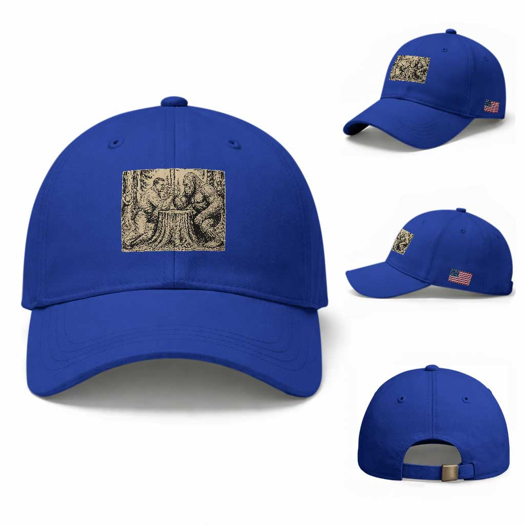 Theodore Roosevelt and Bigfoot Arm Wrestling Retro Baseball Cap