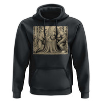 Theodore Roosevelt and Bigfoot Arm Wrestling Retro Hoodie