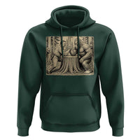Theodore Roosevelt and Bigfoot Arm Wrestling Retro Hoodie