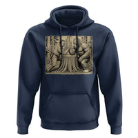 Theodore Roosevelt and Bigfoot Arm Wrestling Retro Hoodie