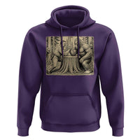 Theodore Roosevelt and Bigfoot Arm Wrestling Retro Hoodie
