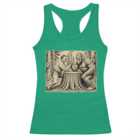 Theodore Roosevelt and Bigfoot Arm Wrestling Retro Racerback Tank Top