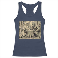 Theodore Roosevelt and Bigfoot Arm Wrestling Retro Racerback Tank Top